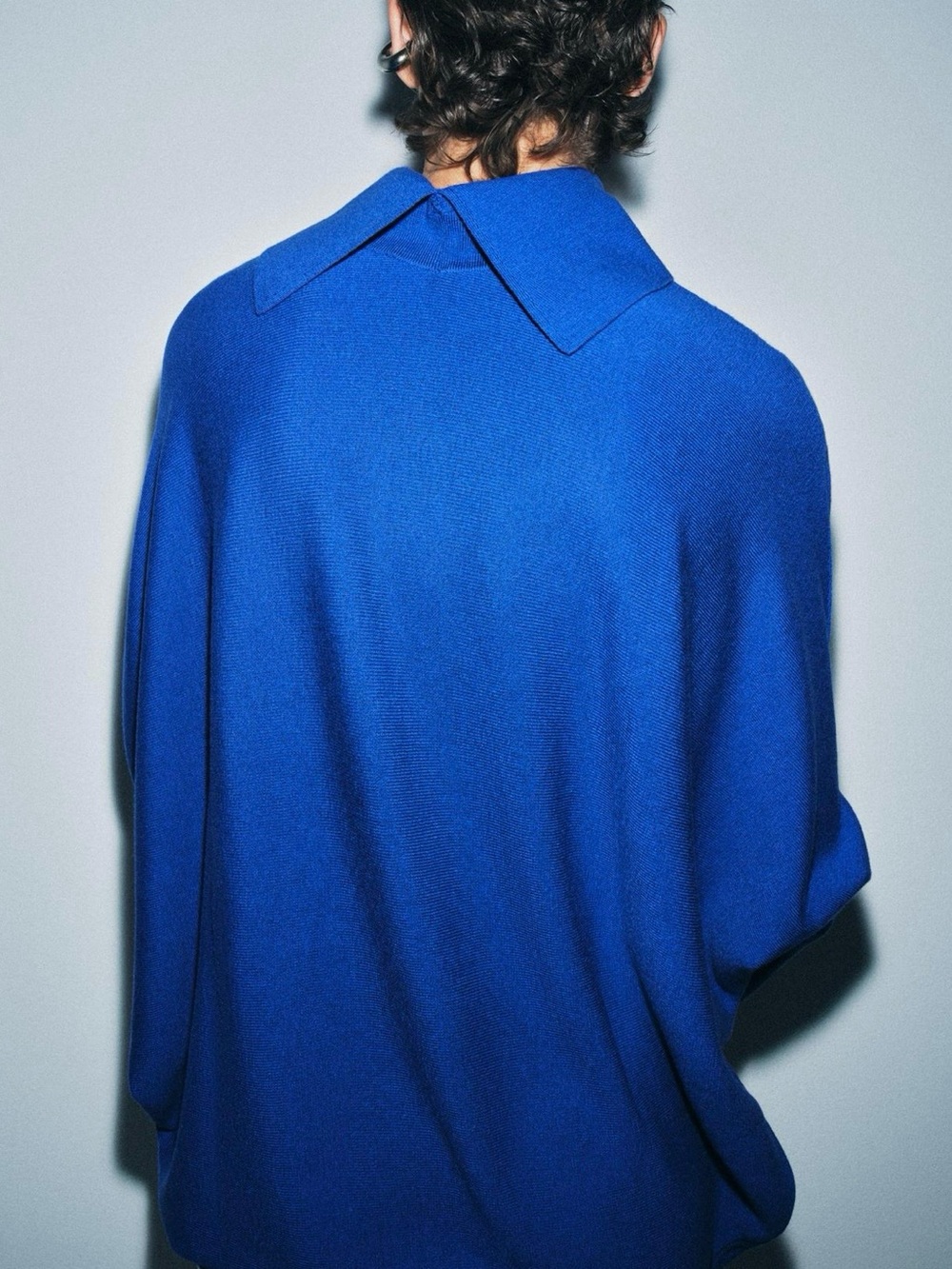 Zara Elegant Blue Turtleneck Sweater Dress - Picture 3 of 6